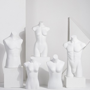 New Design Cheap Price Half Body Male <strong>Female</strong> Mannequin Doll Torso <strong>Dummy</strong> <strong>Plastic</strong> Male Mannequin for Sale - Product Image 2