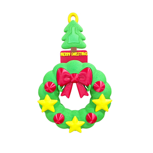 Ghirlanda Natalizia Stampata in 3D, Ornamento Pendente con Fiocco e Stella, Decorazione per Albero di Natale, Regalo per Porta d'Ingresso e Parete - Product Image 6