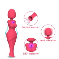 Vibrateur G-Spot 2 en 1, 10 modes de vibration, 10 modes de succion, 236 mm, silicone médical, étanche, rechargeable par USB, masseur pour femmes