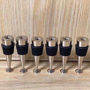 Los tapones de vino de pie de diseño especial hacen girar DIY cuentas decorativas de aleación Zine tapón de botella de vino de Navidad - Product Image 4