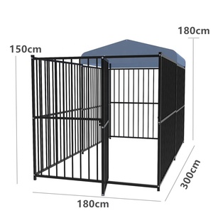 BSCI-perrera con techo para mascotas, jaula para animales para caminar, para perros, 70,9 'x 118' x 70,9 ', venta al por mayor - Product Image 2