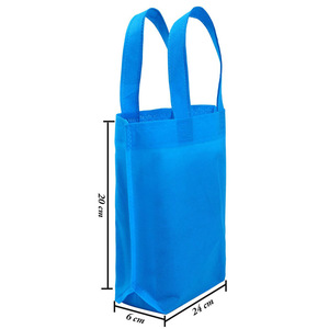 Pequeño bolso de mano no tejido Chaleco en blanco de color puro barato para paños de regalo Embalaje Bolsa de compras no tejida - Product Image 4