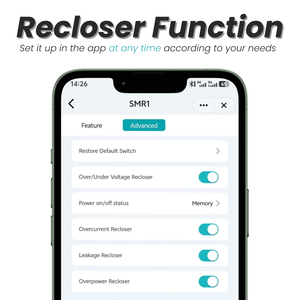 Tuya Smart Wi-Fi RCBO Tipo a Dispositivo de corriente residual <span class=keywords><strong>Disyuntor</strong></span> 30mA 2 polos 35mm Carril DIN para automatización del hogar inteligente TONGOU - Product Image 4