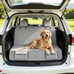 Housse de siège de voiture pour chien pour siège arrière, protection imperméable pour siège arrière, housse antidérapante pour siège arrière pour animaux de compagnie, taille universelle adaptée aux voitures et aux camions - Product Image 4