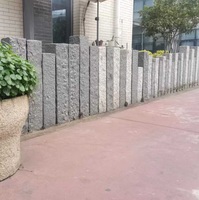Poteau de clôture en granit naturel noir et gris pour application extérieure, produit en pierre pour jardin, vente en gros