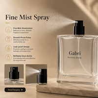 Flacon de parfum en verre noir de luxe vide 50 ml 100 ml avec emballage et logo personnalisé