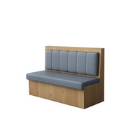 Ensemble de canapés en cuir modernes EKL pour restaurants Tables et chaises en bois avec sièges de cabine souples pour restaurants et cafés Meubles