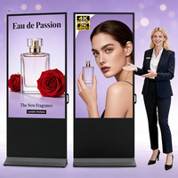 Écran LCD sur pied à haute luminosité pour intérieur, 43/49/55/65 pouces, double face, publicité numérique pour magasin de détail, ascenseur
