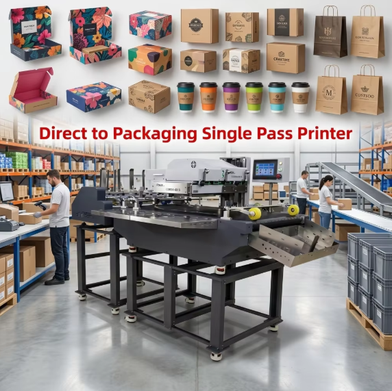2026 Hot Sell SIngle Pass CMYK Egg Tray Shopping Bags Pizza Box Colorful Printing Machine
