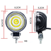 Lampe de Travail Ronde Led 4 Pouces avec Anneau Halo 20w Angel Eyes Spot Beam Led blanc jaune Driving Fog Lamp Pour Moto Offroad