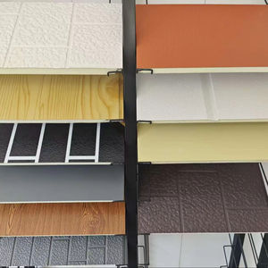 Panneau sandwich imperméable en <span class=keywords><strong>polyuréthane</strong></span> gravé en métal <span class=keywords><strong>Isolation</strong></span> des murs extérieurs pour chambre froide Entrepôt Murs intérieurs Noyau PU - Product Image 4