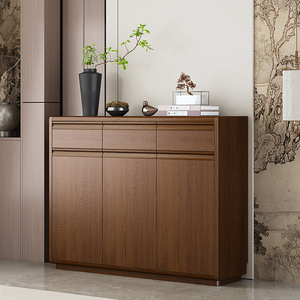 Lxyx New Chinese Style Solid Wood <b>Shoe</b> Cabinet New Multi-functional Entryway Hallway Cabinet Living Room Partition <b>Storage</b> - Product Image 5