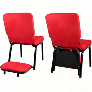Sillas Económicas para Iglesias, Teatros, Auditorios, Conferencias, Eventos, Apilables y Enlazables, para Rezar, con Almohadillas para Arrodillarse - Product Image 2