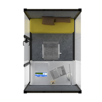 Cabine de travail insonorisée compacte et simple pour la maison, studio d'intimité à faible bruit avec alimentation intégrée 110-230V, idéale pour atelier