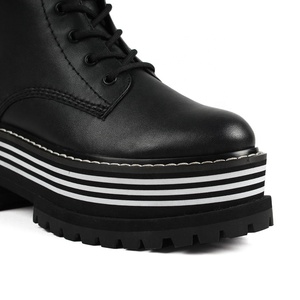 Commercio all'ingrosso Su Ordinazione Delle Donne <span class=keywords><strong>Stivaletti</strong></span> Piattaforma di Moda di Lusso DELL'UNITÀ di elaborazione Fibbia Anteriore Studded Quilted Stivali Da Combattimento Caviglia Scarpe - Product Image 5