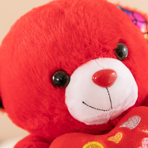 Ours en peluche en forme <span class=keywords><strong>de</strong></span> cœur personnalisé avec rembourrage en coton PP, hauteur <span class=keywords><strong>de</strong></span> 32 cm, <span class=keywords><strong>pour</strong></span> les couples, la Saint-Valentin, <span class=keywords><strong>cadeau</strong></span> <span class=keywords><strong>de</strong></span> fête des filles - Product Image 4