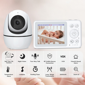 Monitor <span class=keywords><strong>de</strong></span> Bebé con Pantalla LCD <span class=keywords><strong>de</strong></span> 3.2'', Audio Bidireccional VOX, Detector <span class=keywords><strong>de</strong></span> Sonido y Temperatura, Visión Nocturna, Alcance <span class=keywords><strong>de</strong></span> 200m - Product Image 3