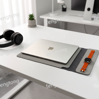 Nouveaux Gadgets Technologiques 2026 : Housse Magnétique en Cuir 6-en-1 pour Ordinateur Portable avec Power Bank, Chargeur Sans Fil Rapide 15W, Support pour Ordinateur Portable et Tapis de Souris