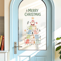 Adornos Navideños para Ventanas con Diseño de Árbol de Navidad, Resistentes a los Rayos UV, Impermeables, Ecológicos, Removibles y Reutilizables, Decoración Festiva para el Hogar