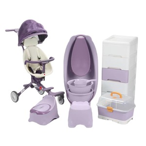 Lot de 7 Pièces : Ensemble Baignoire Bébé et <span class=keywords><strong>Kit</strong></span> de Bain, Accessoires de Bain Bébé, Baignoire avec Pot Enfant, Siège Bébé – Plastique Durable - Product Image 1