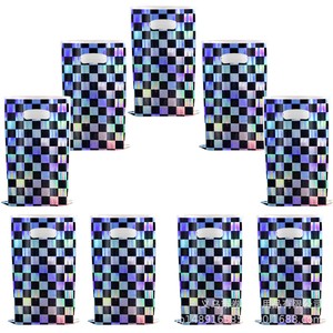 Checkerboard Laser <b>Rainbow</b> Gift <b>Bags</b> 24x16cm Plastic Birthday Party Supplies Candy Tote <b>Bags</b> - Product Image 5