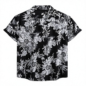 เสื้อเชิ้ตแขนสั้นผู้ชายสีดำล้วน/พิมพ์ลายตามสั่ง ปกคอปกติดกระดุม สวมใส่สบาย แห้งเร็ว ระบายอากาศได้ดี เป็นมิตรกับสิ่งแวดล้อม - Product Image 5