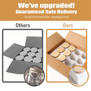 USA Free Shipping 6oz 8oz clear Empty Scented <strong>Glass</strong> <strong>Candle</strong> Containers <strong>Jars</strong> Kit Set with Bamboo Wooden Lid for Making <strong>Candles</strong> - Product Image 6