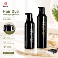 Bouteille de teinture pour cheveux à double compartiment en PP de 300 ml, impression sérigraphique, emballages cosmétiques, bouteilles de soin personnel, flacon pompe pour lotion