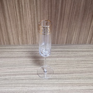 Al por mayor claro madre pintado <span class=keywords><strong>a</strong></span> <span class=keywords><strong>mano</strong></span> champán francés de vidrio con borde de oro - Product Image 5