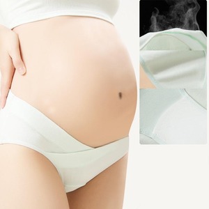 Culotte de maternité YIYI en pur coton antibactérien, taille basse, avec soutien croisé en V pour le <span class=keywords><strong>ventre</strong></span>, fine et confortable, coupe triangle - Product Image 1