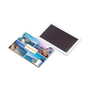 Aimants de réfrigérateur personnalisés en métal avec photo souvenir, faible MOQ, aimants de réfrigérateur en fer blanc personnalisés avec paysages pour cadeaux de voyage, vente en gros - Product Image 2
