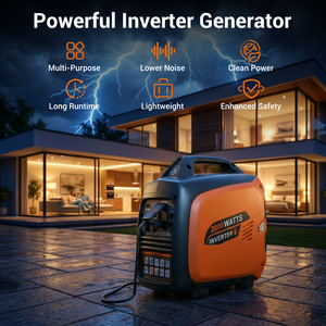 Generador Portátil de Gasolina de 4 Tiempos, 2000W, 120/230v, 50/60hz, Súper Silencioso, Refrigerado por Aire, Arranque por Retroceso, Disponible en Stock - Product Image 1