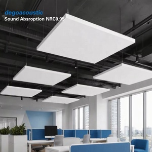 Panneaux de plafond en fibre de verre sans Vocs, vente directe usine, panneaux acoustiques en fibre de verre en forme de A, insonorisants - Product Image 1