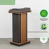 Podium en bois à hauteur réglable pour mobilier commercial pour présentations et conférences