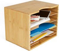 Présentoir de serviettes en bambou et organisateur de stockage Artisanat en bois pour le stockage et l'affichage de serviettes