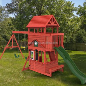 Ensemble de balançoire en bois pour enfants, bébés et tout-petits, pour l'extérieur, la cour et le jardin - Product Image 5