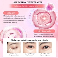 Patchs Masques Yeux au Collagène et Peptides Roses 30 Paires Anti-Cernes Anti-Poches Raffermissants Anti-Rides Hydratants Véganes 24k Marque Privée OEM