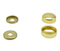 Vis de fixation décoratives en verre miroir doré poli de 20 mm