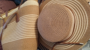 Conjunto de Dos Piezas: Sombrero de Sol con Ala y Bolso de Gran Capacidad de Paja Tejida para Viajes al Aire Libre para Niñas - ¡Promoción! - Product Image 2