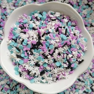 1kg bán buôn DIY Craft Slime sprinkles giáng sinh bông tuyết Snowman găng tay mix Polymer đất sét sprinkles lát - Product Image 6