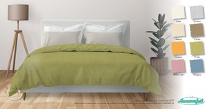 Made in Italy 100% Chất lượng cao cotton hữu cơ Khăn trải giường cm.160x190 toàn bộ vỏ gối (cm.50x80) cũng nhãn hiệu riêng - Product Image 5