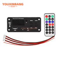 Module décodeur MP3 pour autoradio, carte amplificateur 5.0 avec écran couleur, alimentation 5V/12V, montage en surface