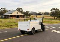 Voiturette de golf utilitaire 2 places avec boîte de rangement, idéale pour les fermes et les centres de villégiature sur terrains non publics