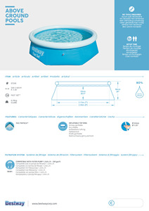 <span class=keywords><strong>Piscina</strong></span> <span class=keywords><strong>Bestway</strong></span> 57265 <span class=keywords><strong>Fast</strong></span> <span class=keywords><strong>Set</strong></span> de 8' X 26\"/2.44m X 66cm para Diversión al Aire Libre - Product Image 5