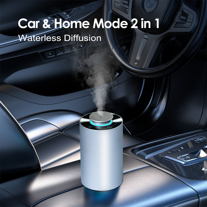 CNUS CAR ALU Wireless Rechargeable Essential Oil Diffuser – Portable Aluminum Aroma Diffuser for Car, Home, Office &amp; Bedroom