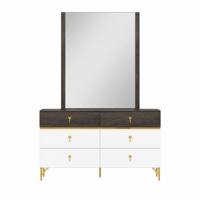 Modernes Anpassbares Umweltfreundliches Paneel-Bettset mit Passendem Kleiderschrank und Kommode aus Spanplatten für Schlafzimmer