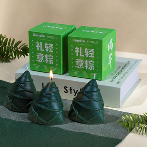 Set de Regalo de Velas Aromáticas con Forma de Zongzi para el Festival del Bote del Dragón, Decoración Creativa para el Hogar, Accesorio para Fotos, Recuerdo Festivo - Product Image 4