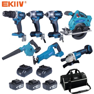 EKIIV Meilleur fournisseur Perceuse électrique sans fil à batterie <span class=keywords><strong>4Ah</strong></span> 5Ah 6Ah <span class=keywords><strong>18V</strong></span> Perceuses électriques Ensemble combiné d'outils de forage sans balai - Product Image 4