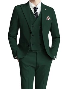 Nuevos trajes de negocios de tres piezas para hombre de comercio exterior, ajustados, de talla grande, impermeables, transpirables, para boda, vestido de novio, chaqueta - Product Image 4