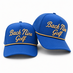 Gorra de Golf de Cinco Paneles con Perforaciones Láser, Logotipo Bordado en 3D, Personalizable, Transpirable, de Secado Rápido, Deportiva, Unisex, Impermeable - Product Image 1